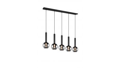 Pakabinamas &scaron;viestuvas Clayton Pendant 5-pc E27 Matt Black 310300532 TRIO Lighting