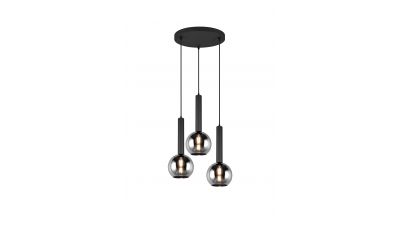Pakabinamas &scaron;viestuvas Clayton Pendant 3-pc E27 Matt Black 310390332 TRIO Lighting
