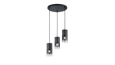 Pakabinamas šviestuvas Robin Pendant 3-pc. 3xE27 Black 310630332 Pakabinamas šviestuvas Robin Pendant 3-pc. 3xE27 Black 310630332 TRIO Lighting