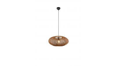 Pakabinamas &scaron;viestuvas Hedda Pendant E27 Matt Black-Sisal 312300136 TRIO Lighting