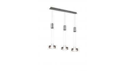 Pakabinamas &scaron;viestuvas Franklin LED Pendant 3-pc Brushed Steel 326510307 TRIO Lighting