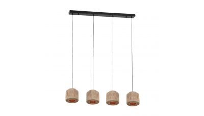 Pakabinamas šviestuvas Smilla Pendant 4-pc E27 Rattan 366800436 Pakabinamas šviestuvas Smilla Pendant 4-pc E27 Rattan 366800436 TRIO Lighting