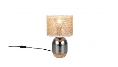 Stalinis šviestuvas Tara Table Lamp 33 cm E27 Beige-Chrome Plated 564900157 Stalinis šviestuvas Tara Table Lamp 33 cm E27 Beige-Chrome Plated 564900157 TRIO Lighting
