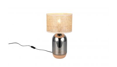 Stalinis &scaron;viestuvas Tara Table Lamp 43 cm E27 Beige-Chrome Plated 564990157 TRIO Lighting