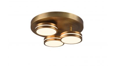 Lubinis &scaron;viestuvas Franklin LED Ceiling Lamp Antique Brass 626510304 TRIO Lighting