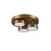 Lubinis &scaron;viestuvas Franklin LED Ceiling Lamp Antique Brass 626510304 TRIO Lighting