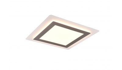 Lubinis &scaron;viestuvas Morgan LED Ceiling 45x45 cm White/Brushed Steel 641510207 TRIO Lighting