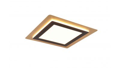 Lubinis &scaron;viestuvas Morgan LED Ceiling 45x45 cm Matt Black/Gold 641510280 TRIO Lighting