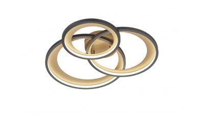 Lubinis &scaron;viestuvas Granada LED Ceiling Black/Gold 673810332 TRIO Lighting