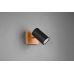Lubinis/Sieninis šviestuvas Marley Spot 1-pc. GU10 Black/Wood 812400132 Lubinis/Sieninis šviestuvas Marley Spot 1-pc. GU10 Black/Wood 812400132 TRIO Lighting