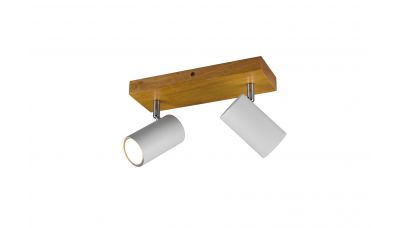 Lubinis/Sieninis &scaron;viestuvas Marley Spot 2-pc. GU10 White/Wood 812400231 TRIO Lighting