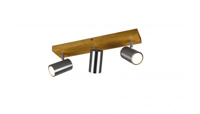 Lubinis &scaron;viestuvas Marley Spot 3-pc. GU10 Steel/Wood 812400307 TRIO Lighting