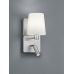 Sieninis &scaron;viestuvas Marriot Wall Lamp E27 + LED Brushed Steel/White 271470207 TRIO Lighting