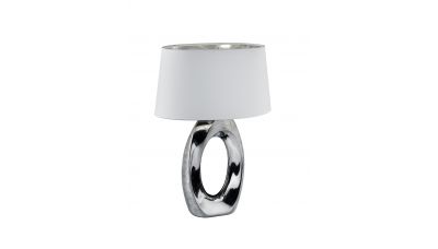 Stalinis šviestuvas Taba Table 52 cm E27 Silver/White R50521089 Stalinis šviestuvas Taba Table 52 cm E27 Silver/White R50521089 TRIO Lighting