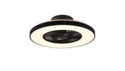 &Scaron;viestuvas su ventiliatoriumi Halmstad LED Ceiling Fan Black Starlight R62672132 TRIO Lighting