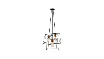 Pakabinamas &scaron;viestuvas Agatha Pendant 3 Black 4138700 Viokef