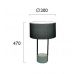 Stalinis &scaron;viestuvas Allegro Table 1 Black-Grey 4219400 Viokef