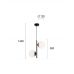 Pakabinamas &scaron;viestuvas Anouk Pendant 2 White-Black 4233300 Viokef