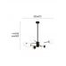 Pakabinamas &scaron;viestuvas Anouk Pendant 8 White-Black 4228500 Viokef