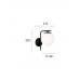 Sieninis &scaron;viestuvas Danae Wall 1 White-Black 4228900 Viokef