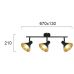 Lubinis/sieninis &scaron;viestuvas Harvey Ceiling 3 Black-Gold 4167200 Viokef