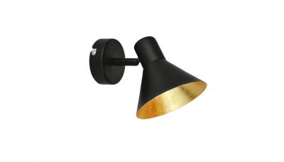 Sieninis &scaron;viestuvas Harvey Wall 1 Black-Gold 4167000 Viokef