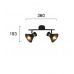 Lubinis/sieninis &scaron;viestuvas Kelly Ceiling 2 Black-Copper 4148300 Viokef