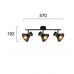 Lubinis/sieninis &scaron;viestuvas Kelly Ceiling 3 Black-Copper 4148400 Viokef