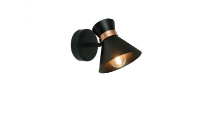Sieninis &scaron;viestuvas Kelly Wall 1 Black-Copper 4148200 Viokef