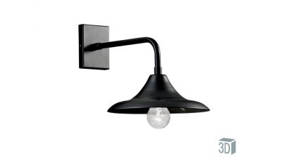 Sieninis &scaron;viestuvas Malta Wall 1 Black 4126500 Viokef
