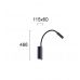 Sieninis &scaron;viestuvas Matrix Wall LED Black 4218101 Viokef