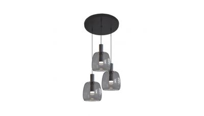 Pakabinamas šviestuvas Pendant Light 1971 3 Smoke Round 1971 Pakabinamas šviestuvas Pendant Light 1971 3 Smoke Round 1971 Zambelis Lights