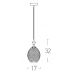 Pakabinamas &scaron;viestuvas Pendant Light 1987 Smoke 17cm 1987 Zambelis Lights