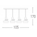 Pakabinamas &scaron;viestuvas Pendant Light 1993-B 4 Black 1993-B Zambelis Lights