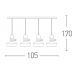 Pakabinamas &scaron;viestuvas Pendant Light 1993-W 4 White 1993-W Zambelis Lights