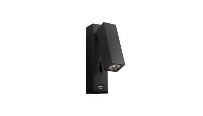 Sieninis &scaron;viestuvas Wall Light H35 LED+USB Black H35 Zambelis Lights