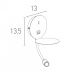 Sieninis &scaron;viestuvas Wall Light H58 LED White H58 Zambelis Lights
