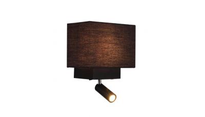 Sieninis šviestuvas Wall Light H59 1+LED Black H59 Sieninis šviestuvas Wall Light H59 1+LED Black H59 Zambelis Lights